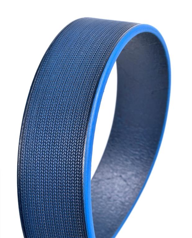Blue belt on a white background