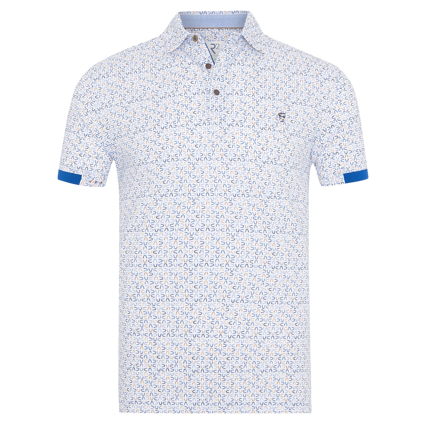 R2 Amsterdam S/S Print Poloshirt