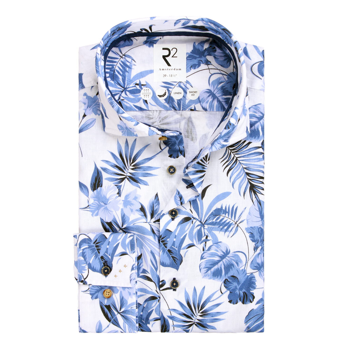 R2 Amsterdam L/S Tropical Print Shirt