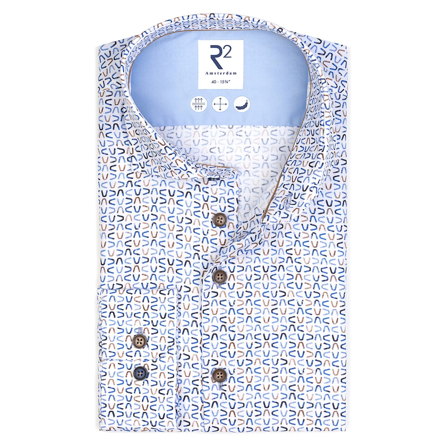 R2 Amsterdam L/S Print Shirt