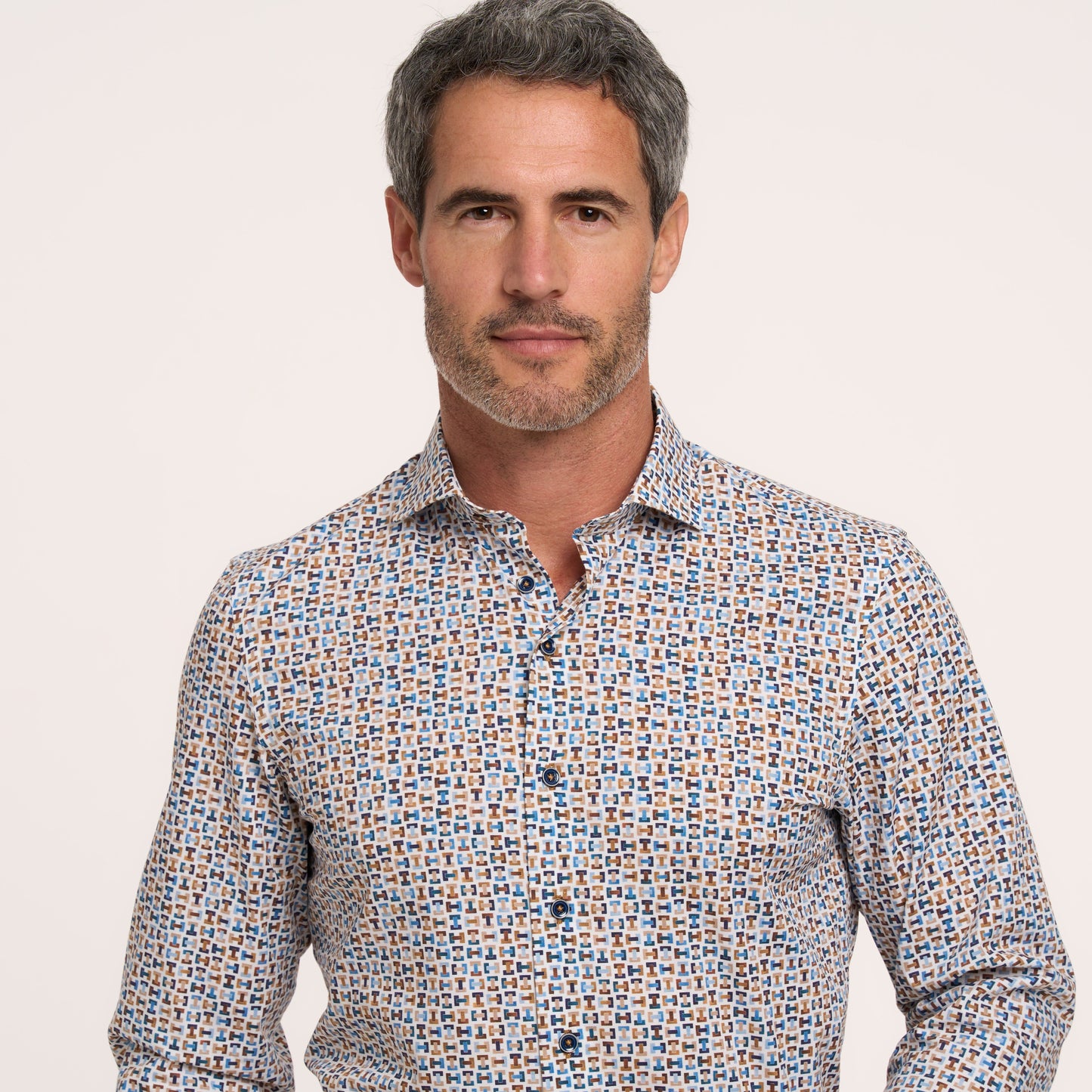 R2 Amsterdam L/S Print Shirt