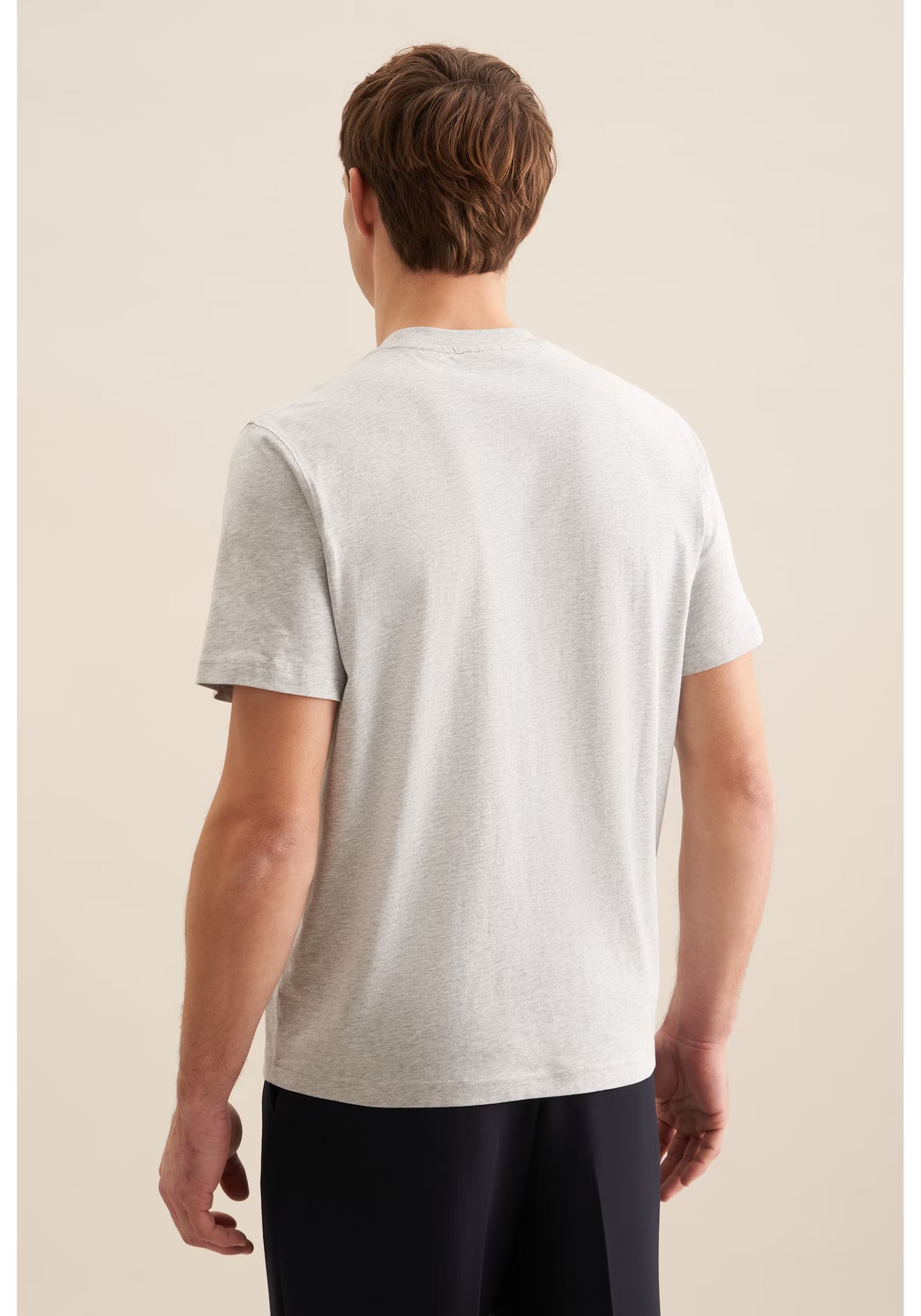 Seidensticker S/S Crew Neck Cotton T-Shirt Grey