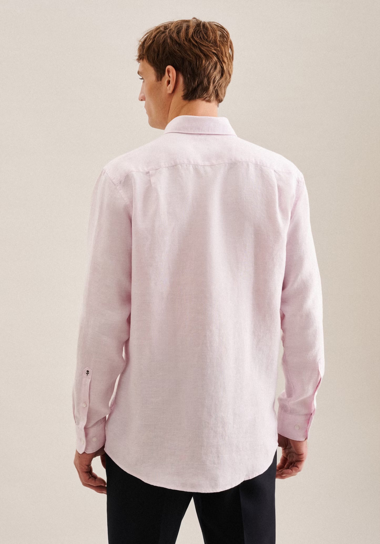 Seidensticker L/S Pure Linen Regular Fit Shirt Pink