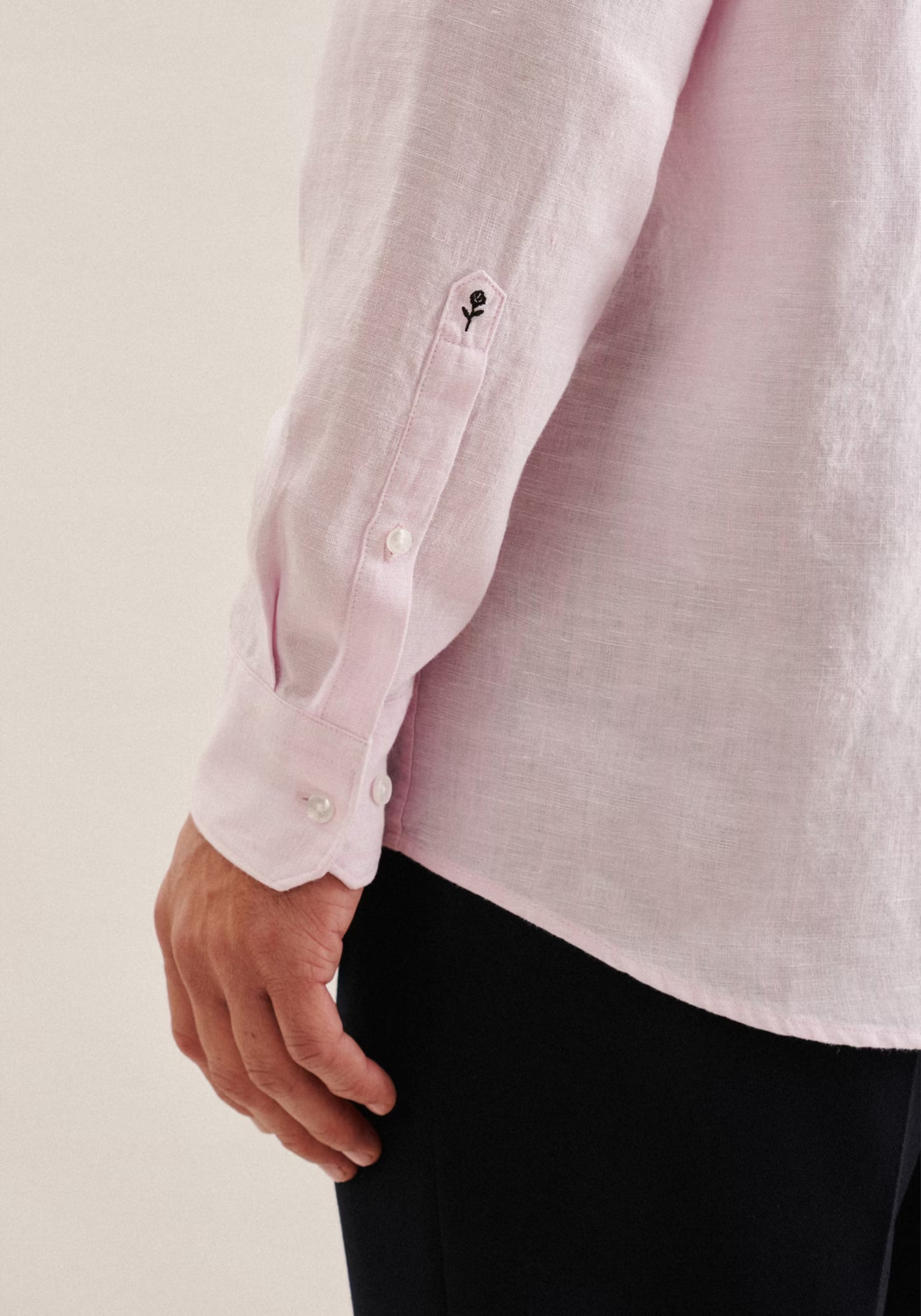 Seidensticker L/S Pure Linen Regular Fit Shirt Pink