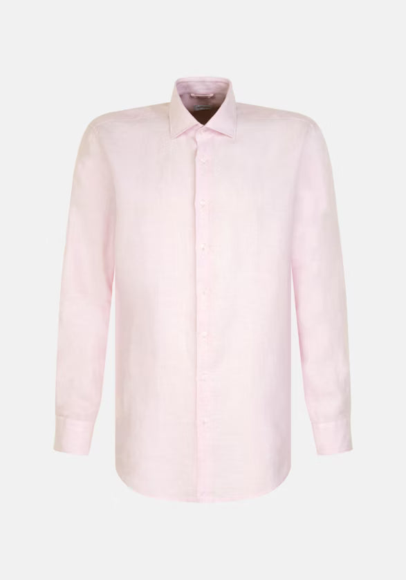 Seidensticker L/S Pure Linen Regular Fit Shirt Pink