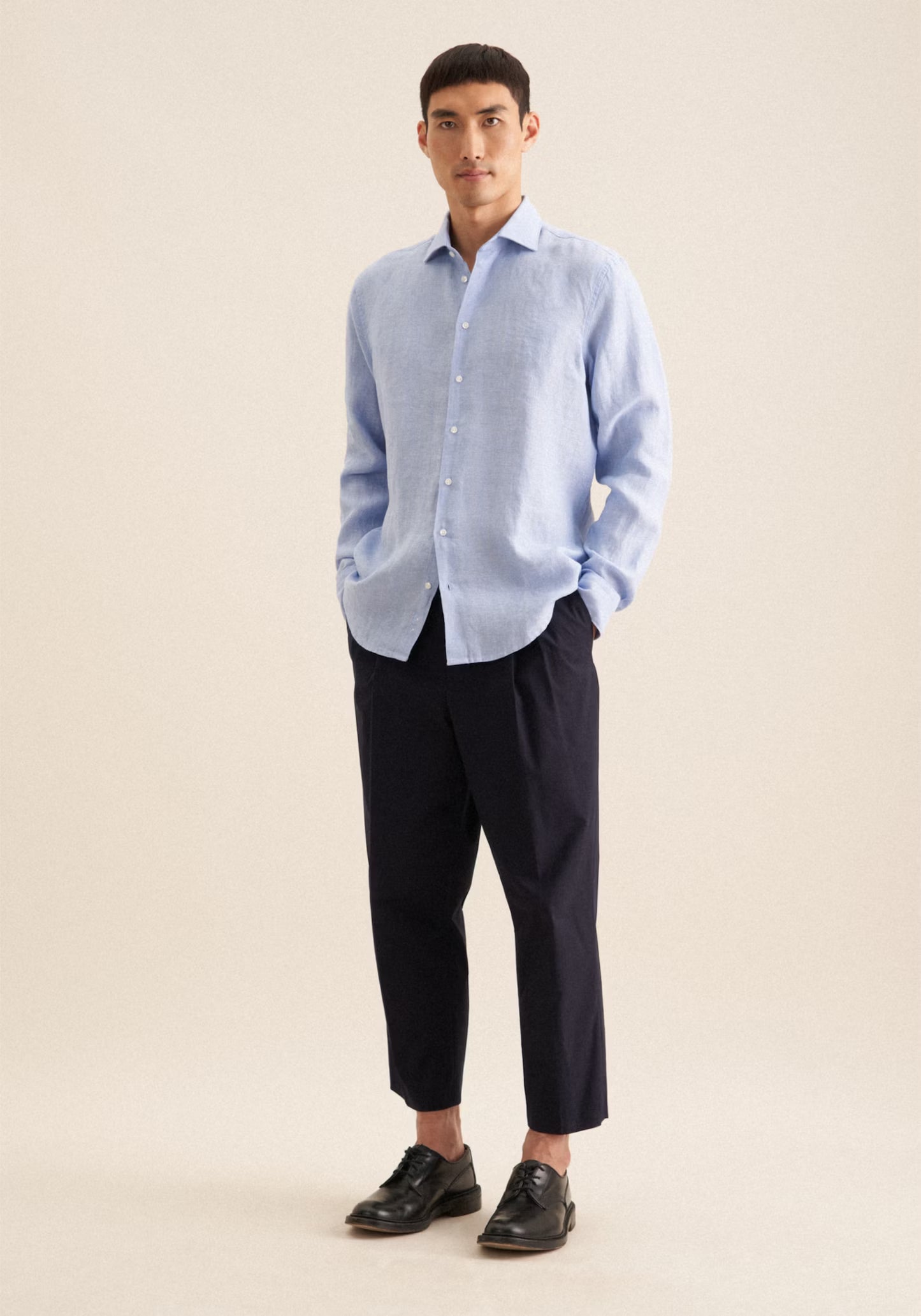 Seidensticker L/S Pure Linen Regular Fit Shirt Sky