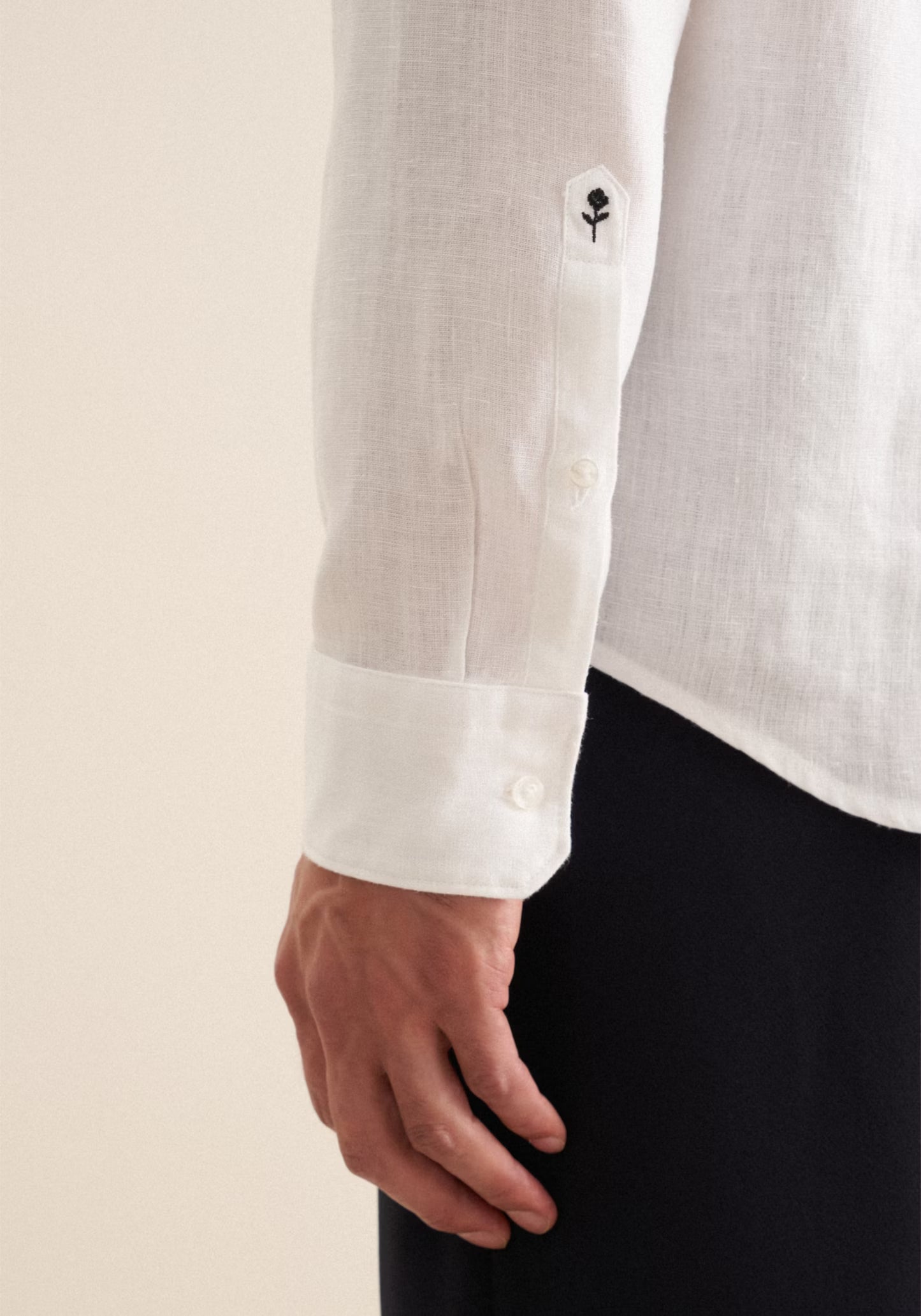 Seidensticker L/S Pure Linen Regular Fit Shirt White