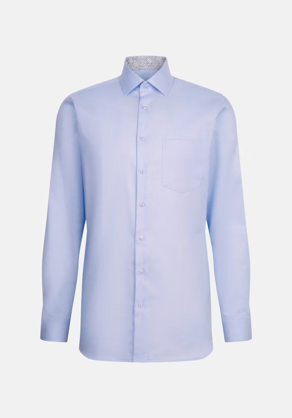 Seidensticker L/S Wrinke Free Cotton Twill Regular Fit Shirt Blue