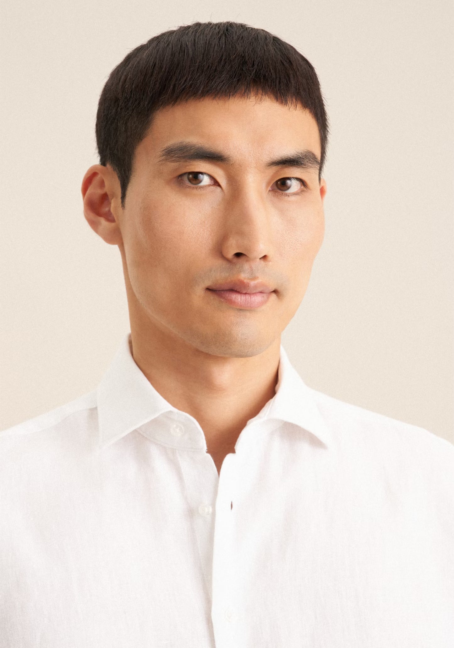 Seidensticker S/S Pure Linen Regular Fit Shirt White