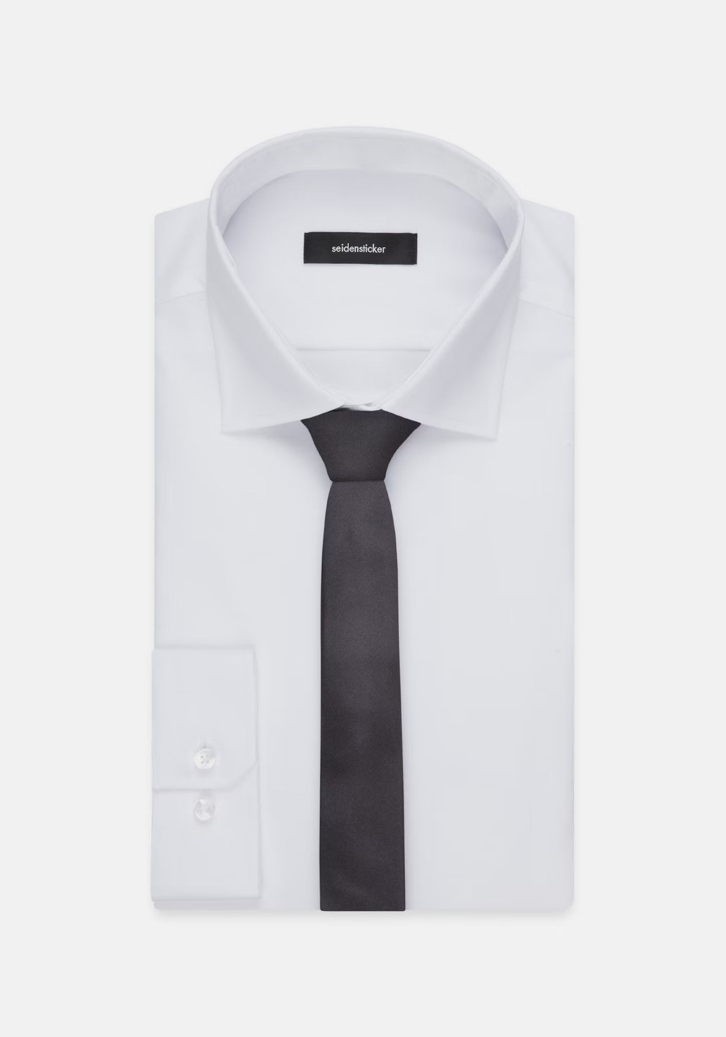 Seidensticker Silk Satin Tie 5cm Grey