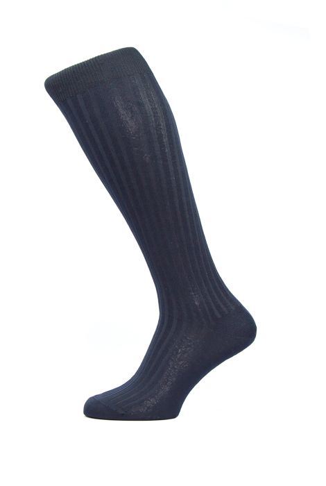 Pantherella Danvers Cotton Lisle Ribbed Long Sock