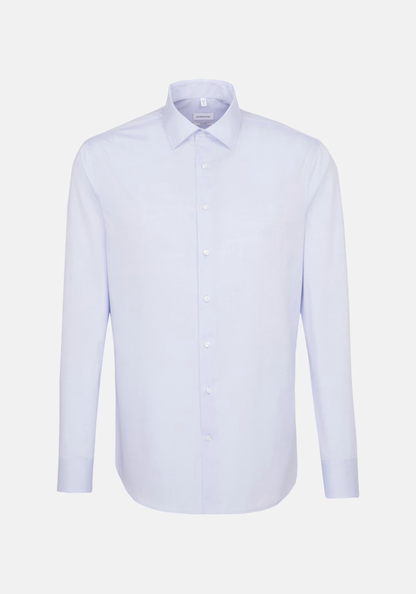 Seidensticker Shaped Fit Business Shirt | 100% Cotton Poplin Long Sleeve Blue