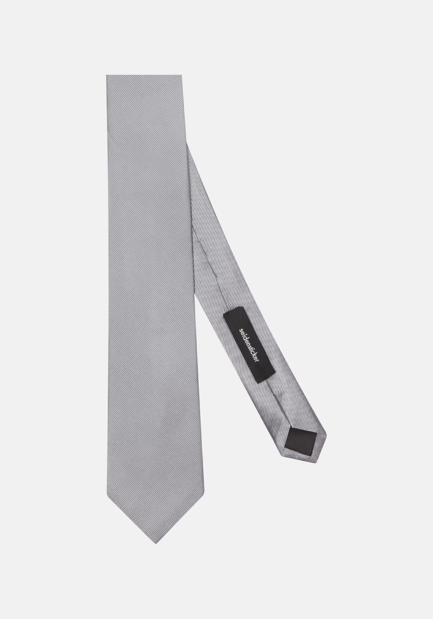 Seidensticker Silk Twill Tie 7cm Silver