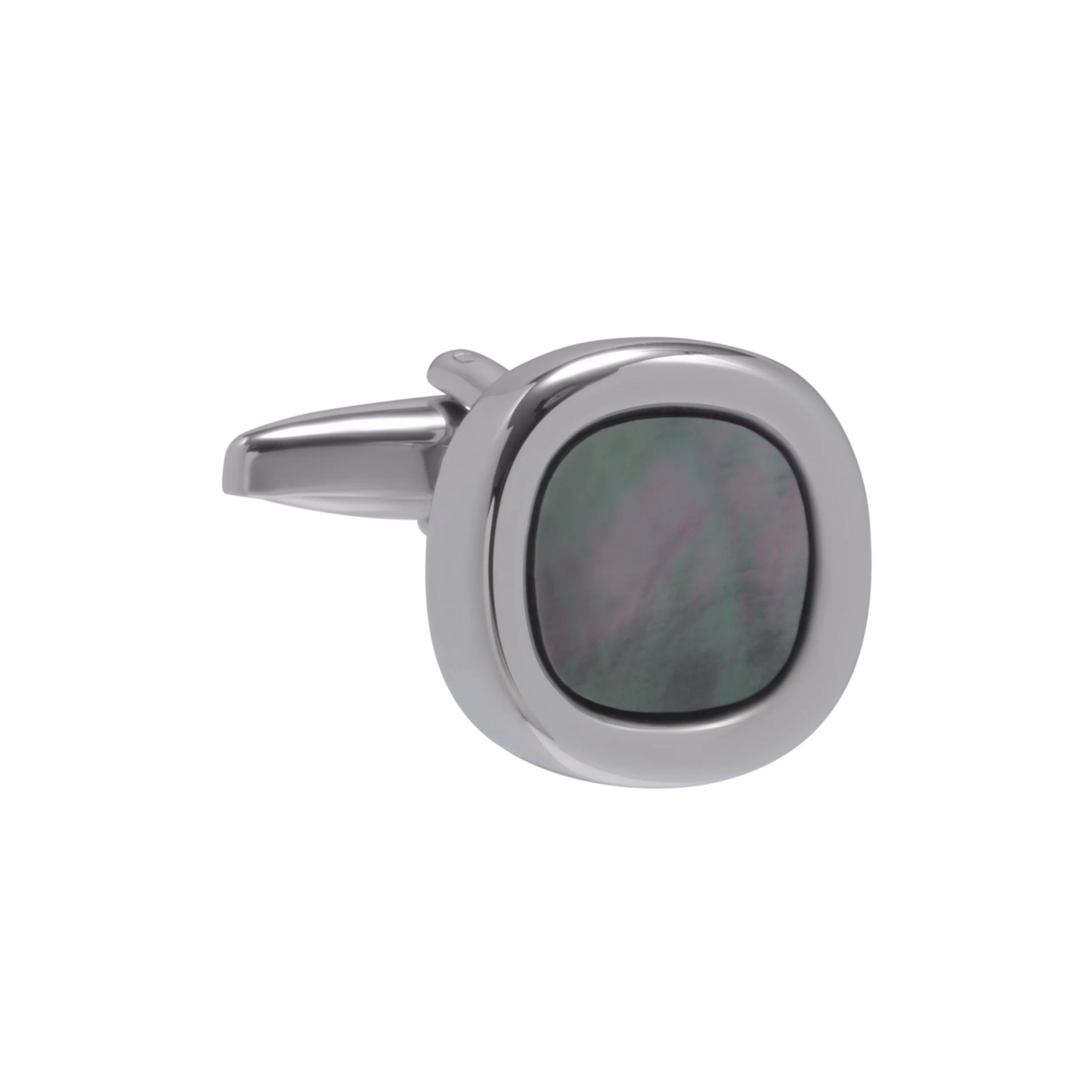 Elizabeth Parker Squircle Smokey Mother of Pearl Cuff Links