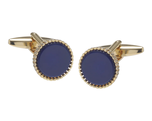 sodalite cufflinks on white background