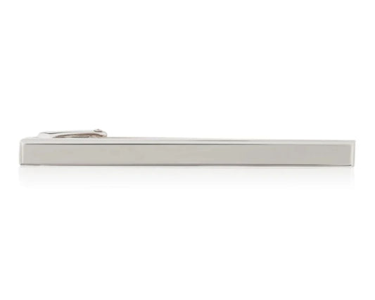 Tie bar silver on white background