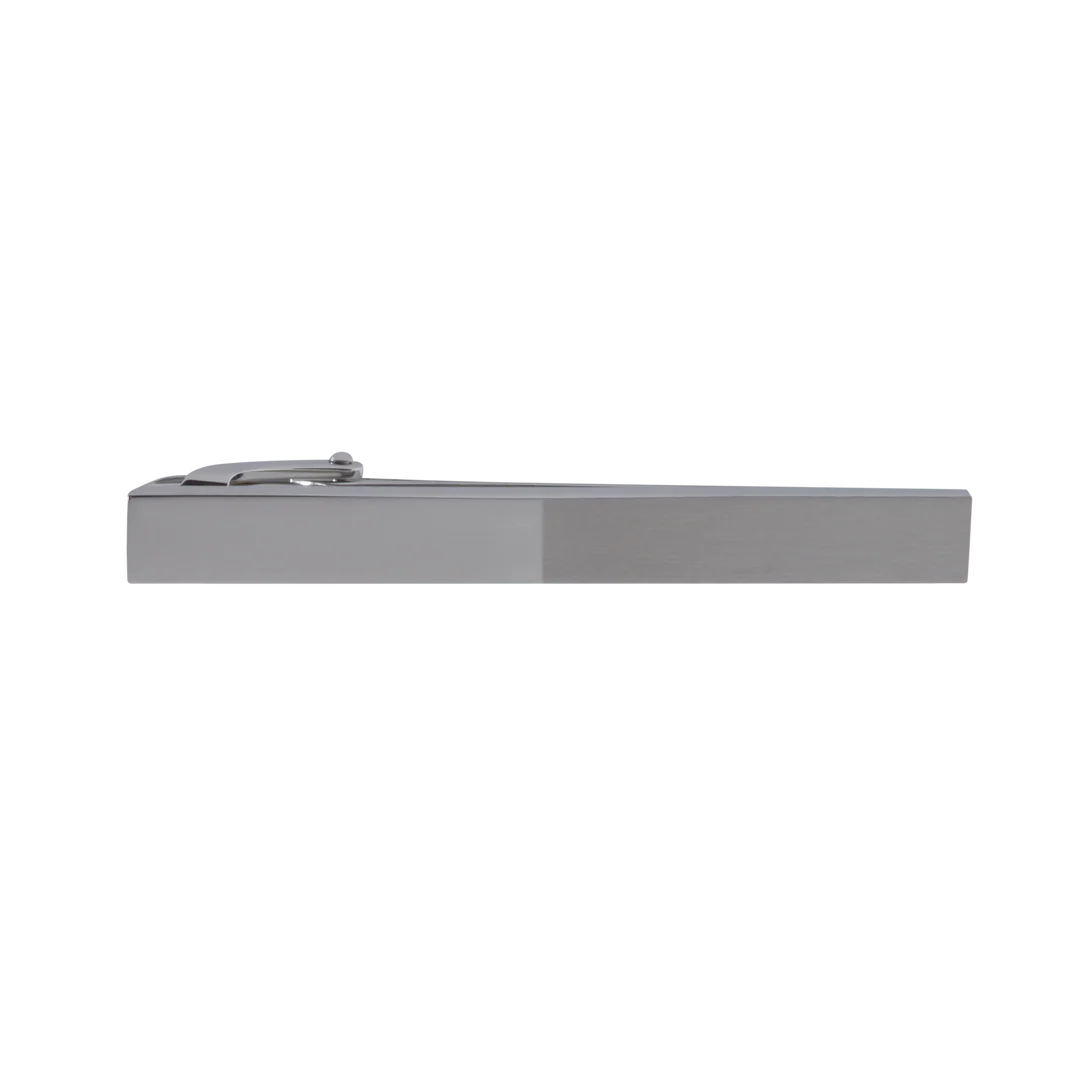 silver tie slide on white background