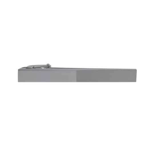 silver tie slide on white background