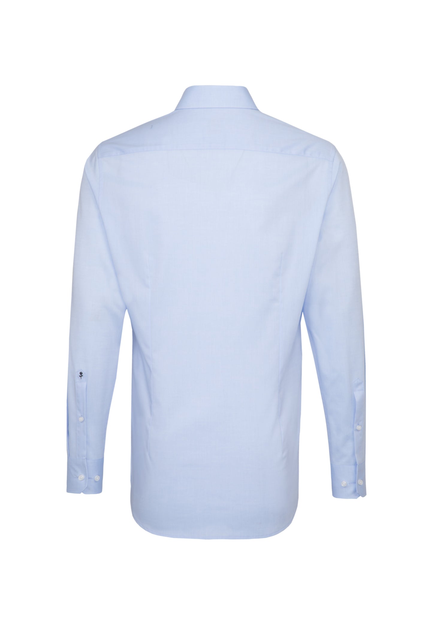 Sky blue dress shirt on a white background