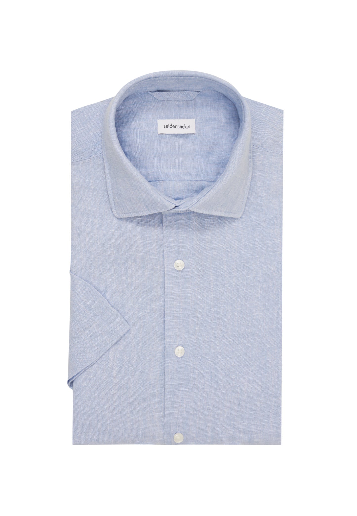 Seidensticker S/S Pure Linen Regular Fit Shirt Sky