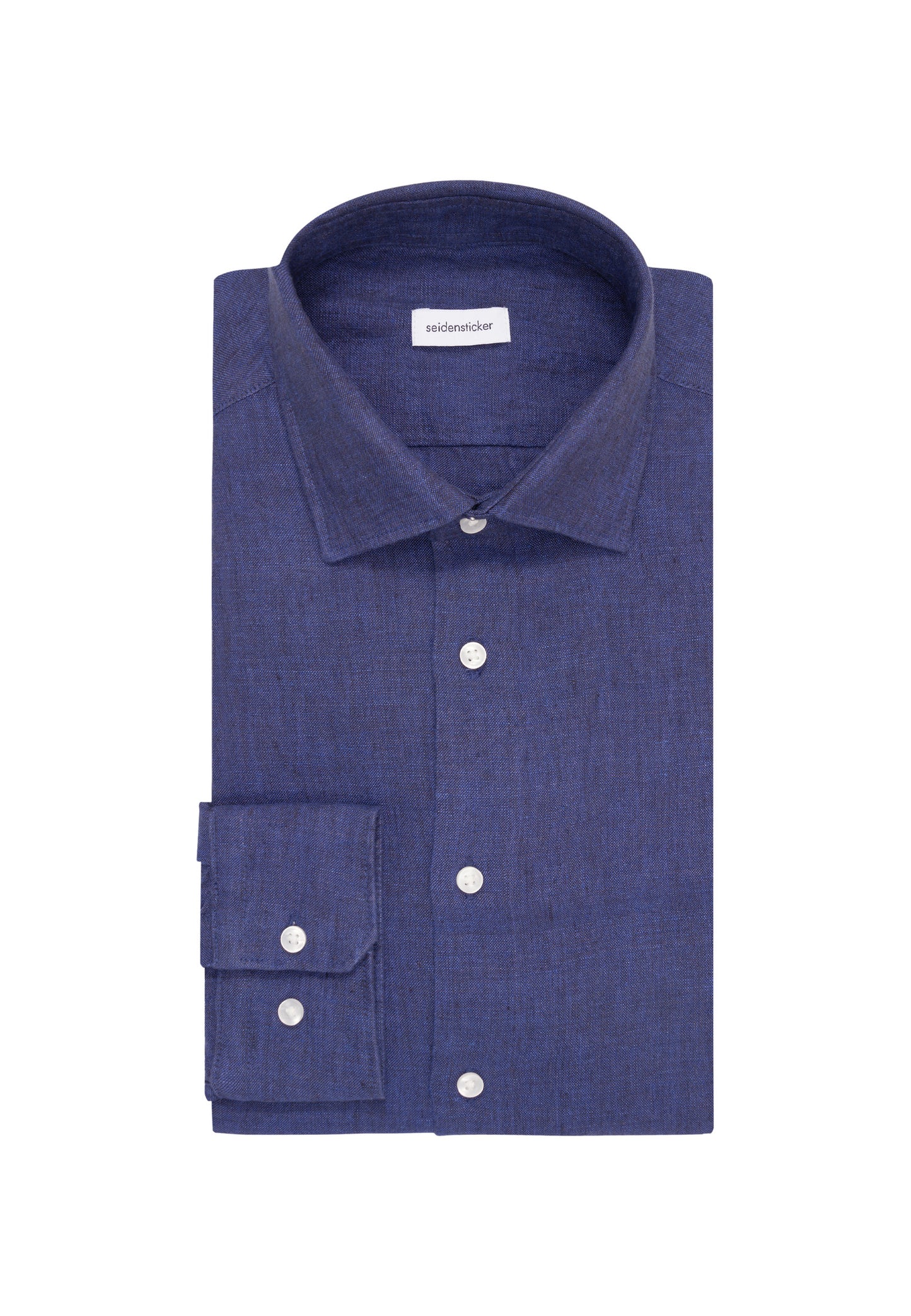Seidensticker S/S Pure Linen Regular Fit Shirt Blue