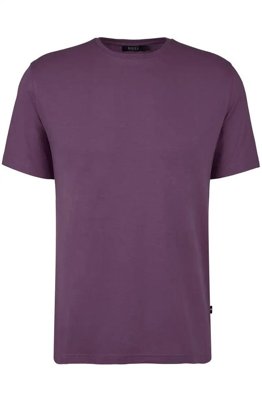 Digel S/S Crew Neck Cotton T-Shirt Grape - Mens Den