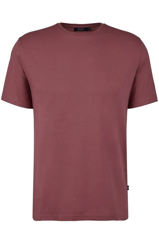 Digel S/S Crew Neck Cotton T-Shirt Red - Mens Den