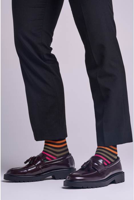 Pantherella Cotton Striped Sock