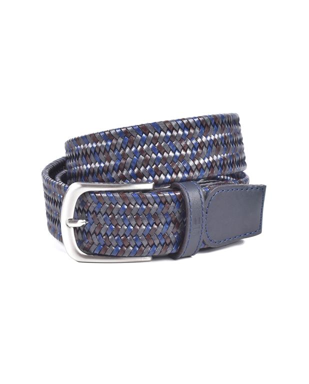 Miguel Bellido Elastic Braided Leather Belt | Made in Spain Multicoloured