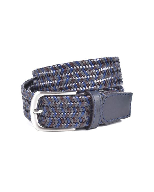 Miguel Bellido Elastic Braided Leather Belt | Made in Spain Multicoloured