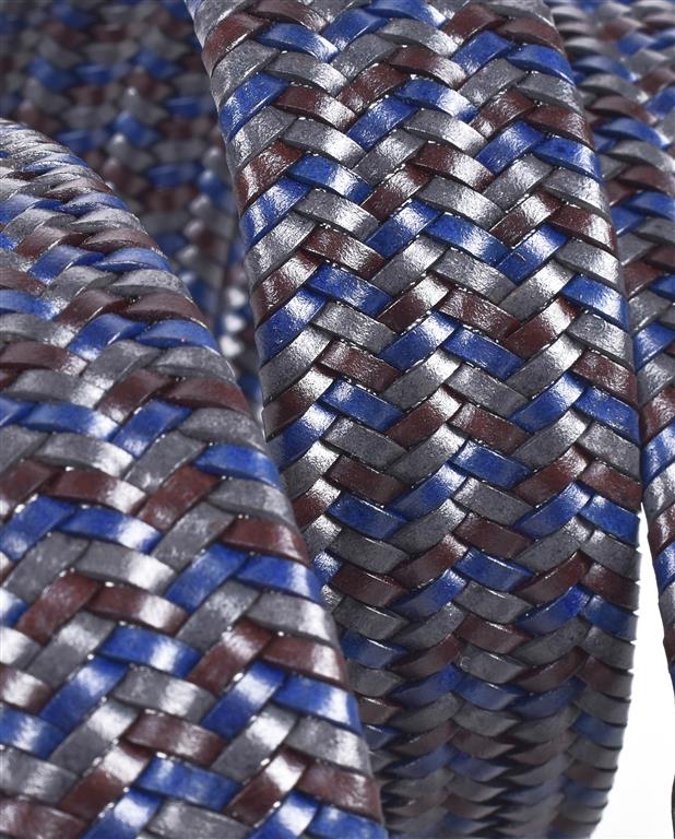 Miguel Bellido Elastic Braided Leather Belt | Made in Spain Multicoloured