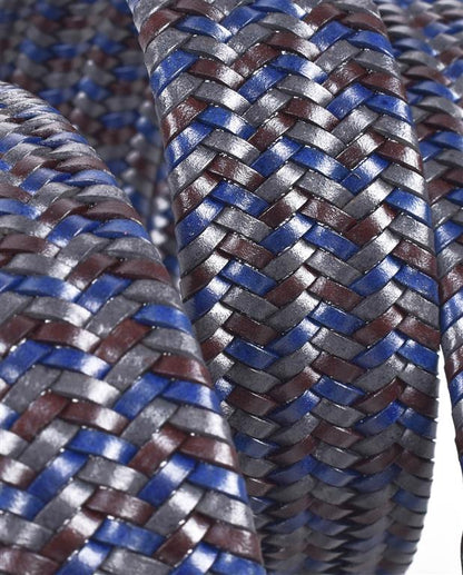 Miguel Bellido Elastic Braided Leather Belt | Made in Spain Multicoloured