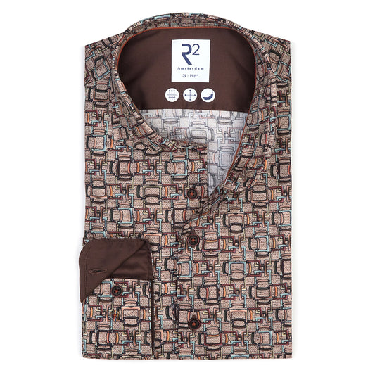 R2 Amsterdam L/S Print Shirt