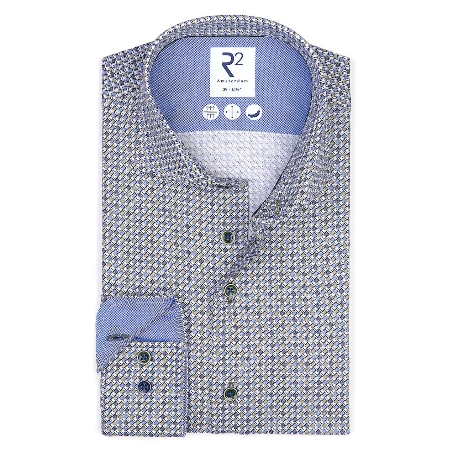 R2 Amsterdam L/S Print Shirt