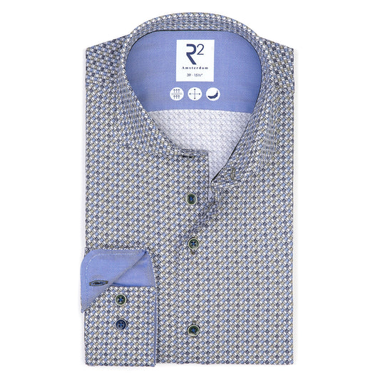 R2 Amsterdam L/S Print Shirt