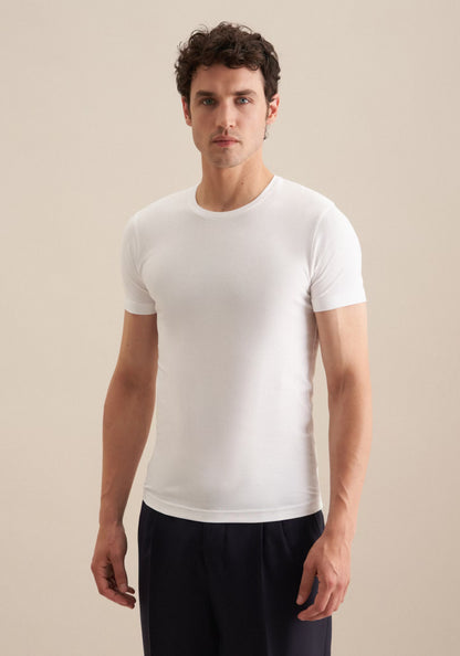 Seidensticker S/S Crew Neck Cotton T-Shirt White