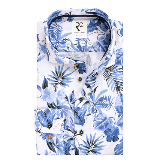 R2 Amsterdam L/S Tropical Print Shirt