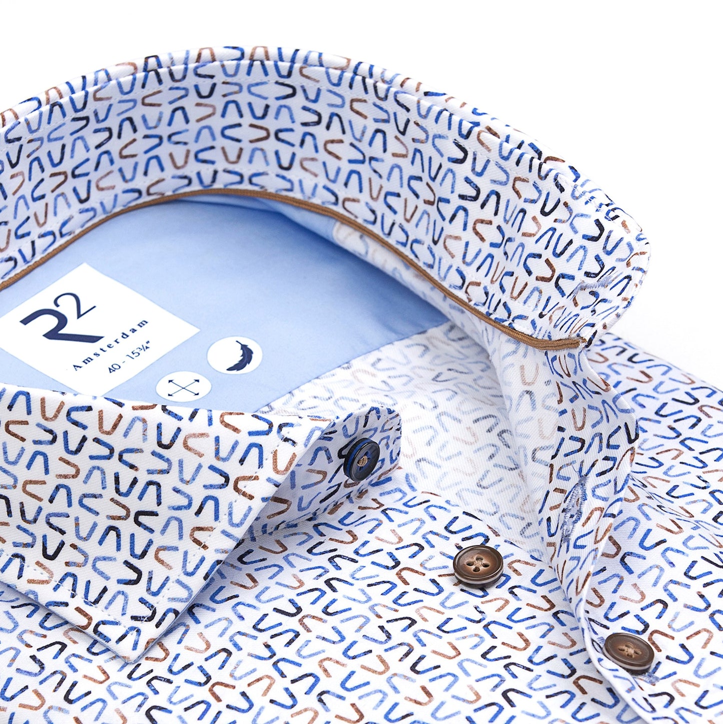 R2 Amsterdam L/S Print Shirt
