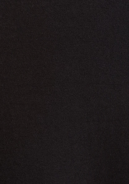 Seidensticker S/S V/Neck Cotton T-Shirt Black