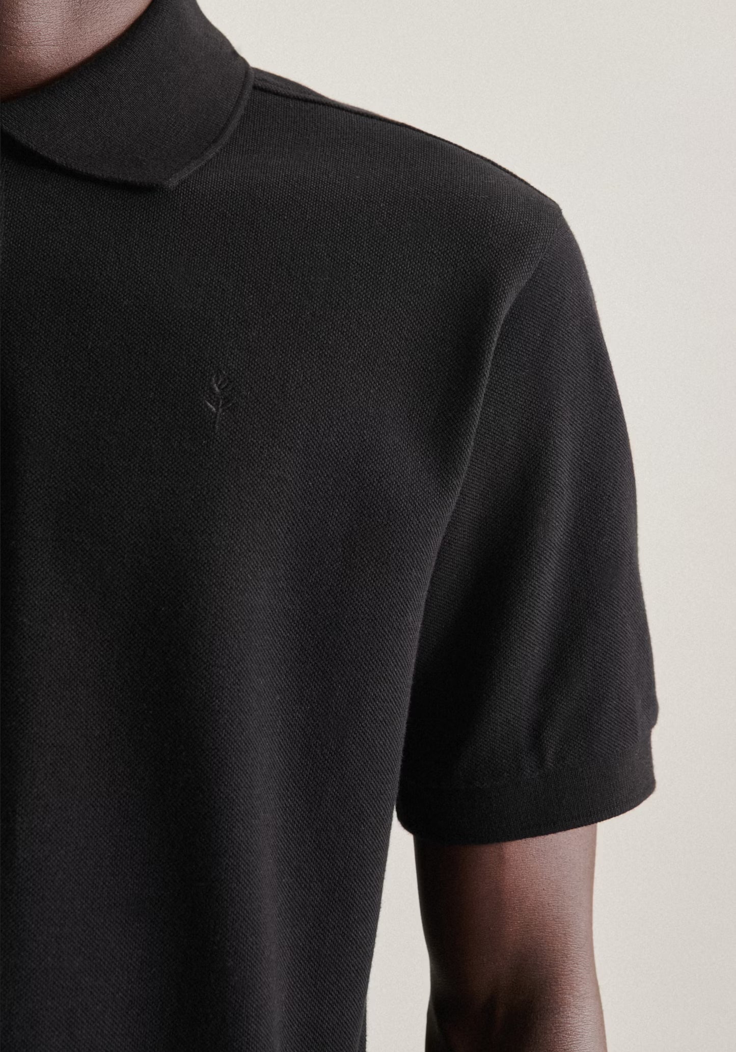 Seidensticker S/S Button Pique Polo Shirt Black