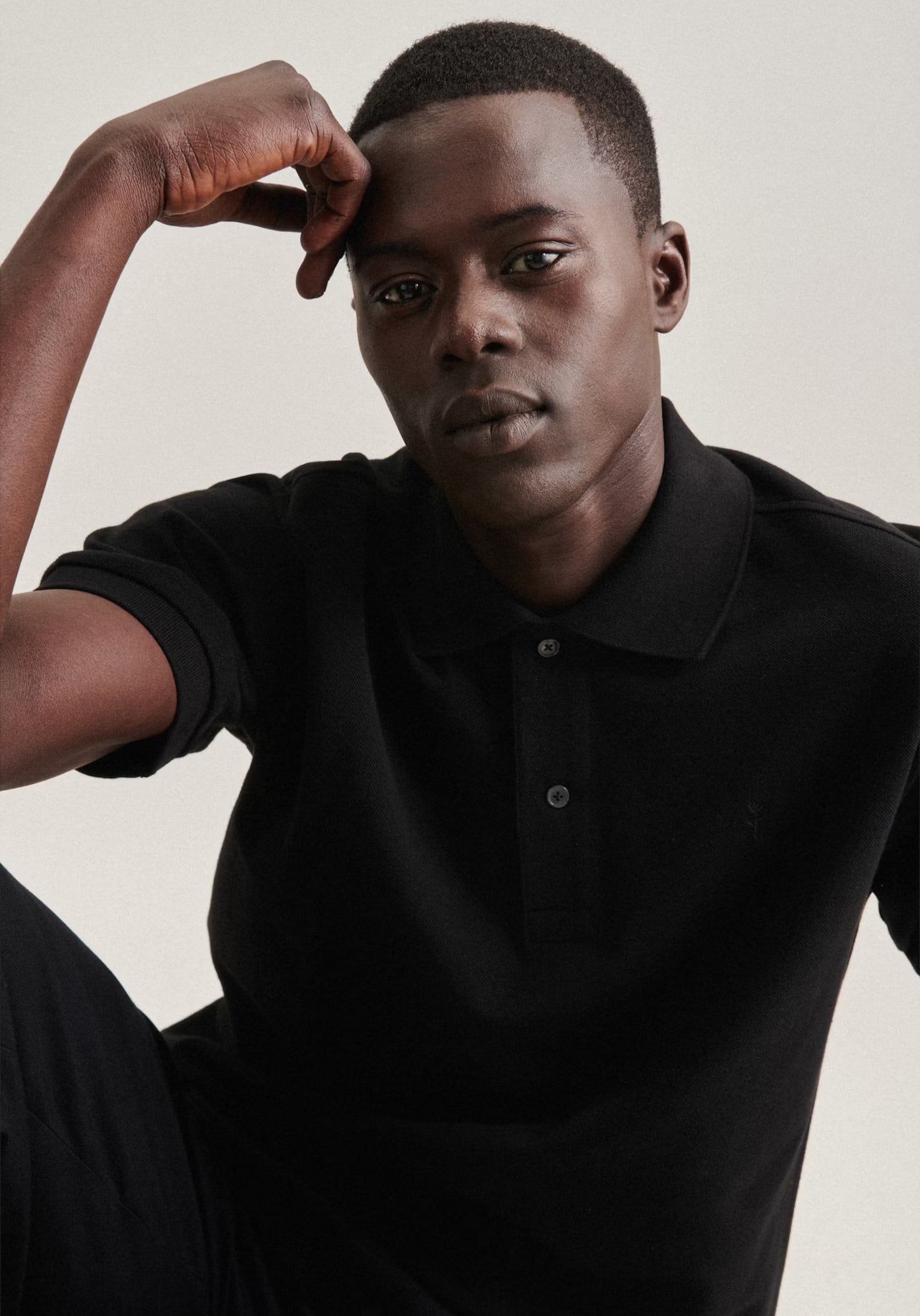 Seidensticker S/S Button Pique Polo Shirt Black