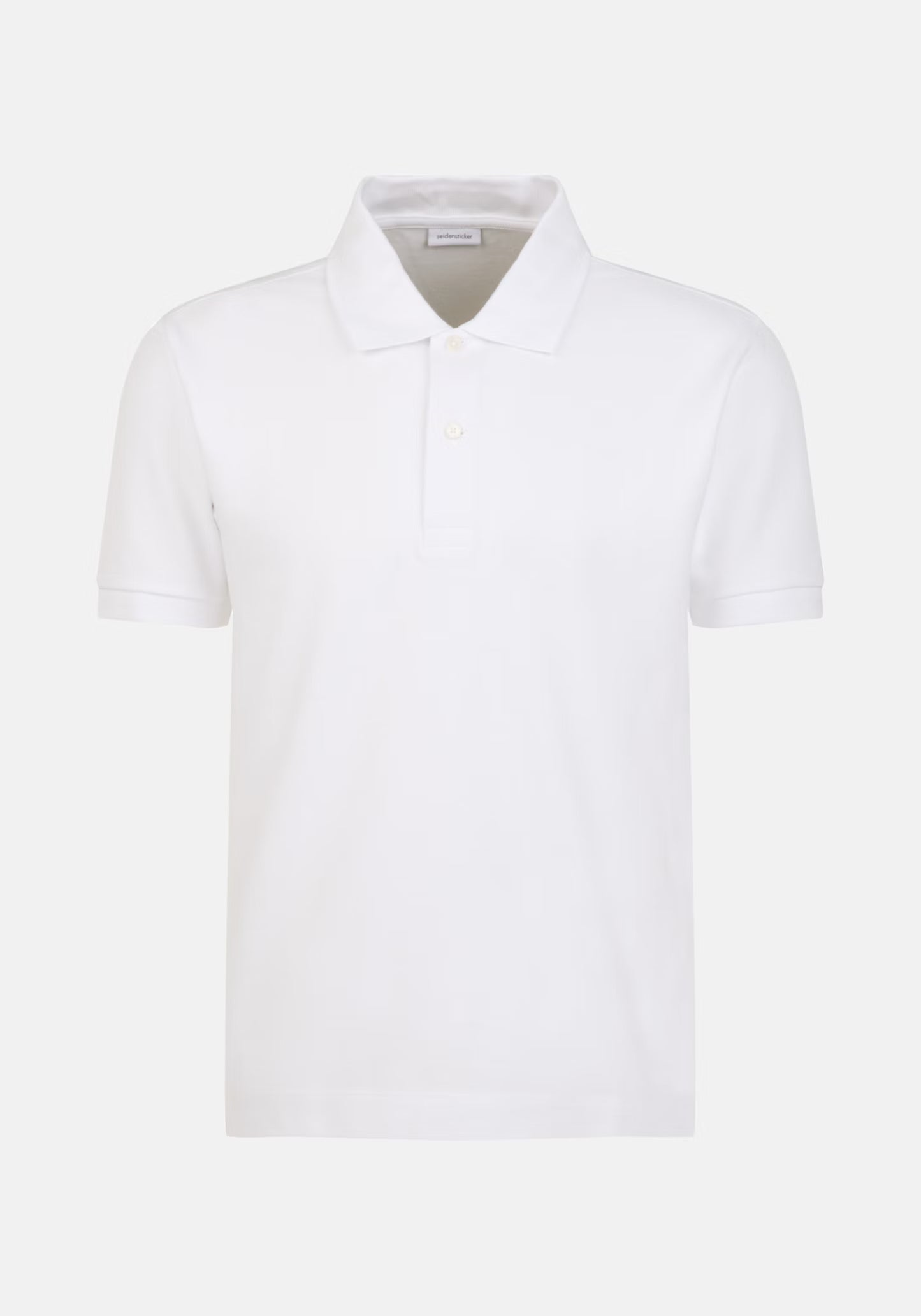 Seidensticker S/S Button Pique Polo Shirt White