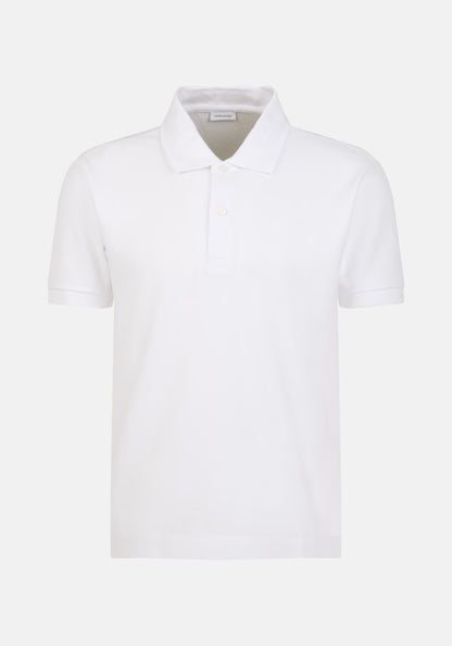 Seidensticker S/S Button Pique Polo Shirt White