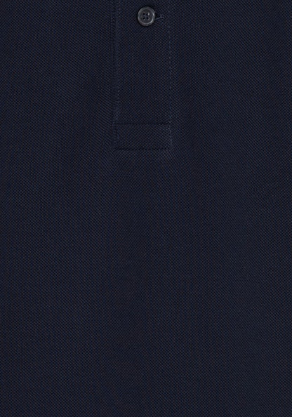 Seidensticker S/S Button Pique Polo Shirt Navy
