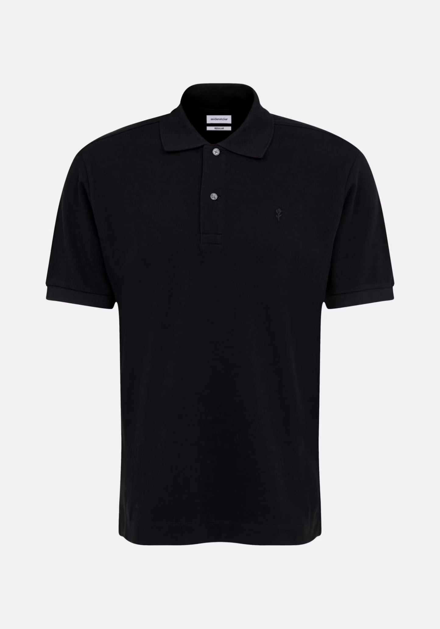 Seidensticker S/S Button Pique Polo Shirt Navy