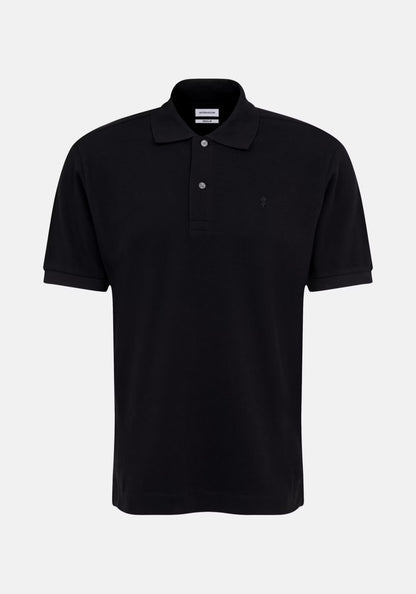 Seidensticker S/S Button Pique Polo Shirt Navy