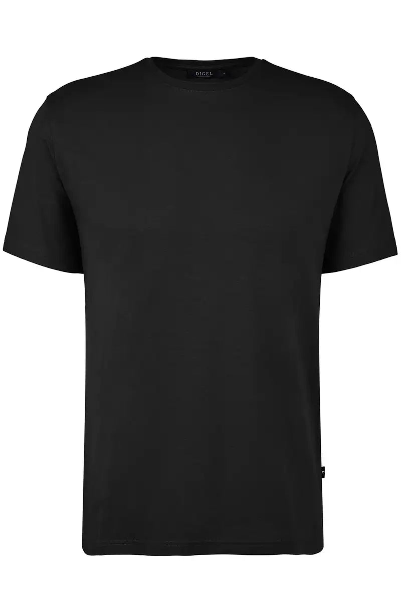 Digel S/S Crew Neck Cotton T-Shirt Black