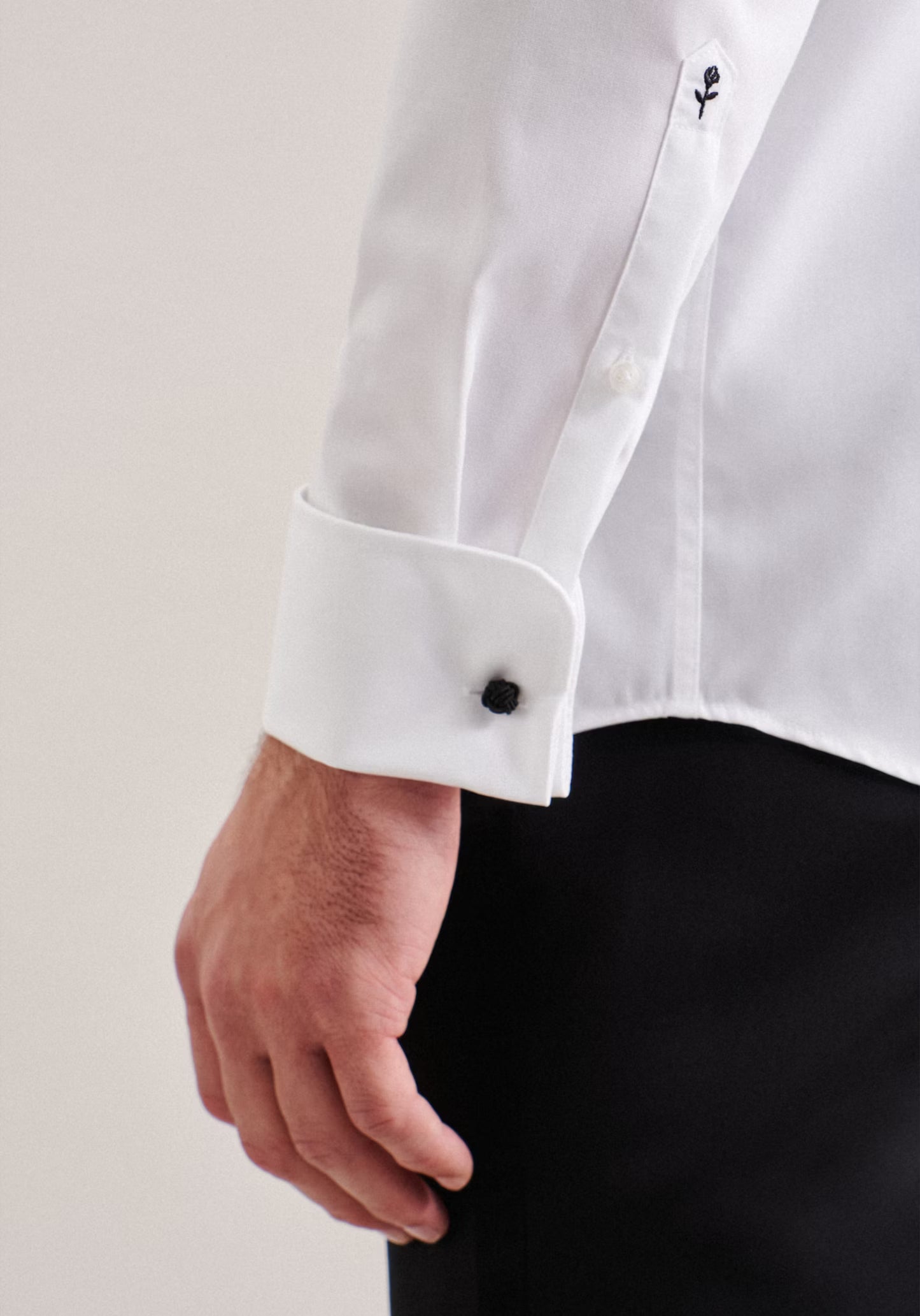 Seidensticker L/S Non Iron Cotton Regular Fit Tuxedo Shirt