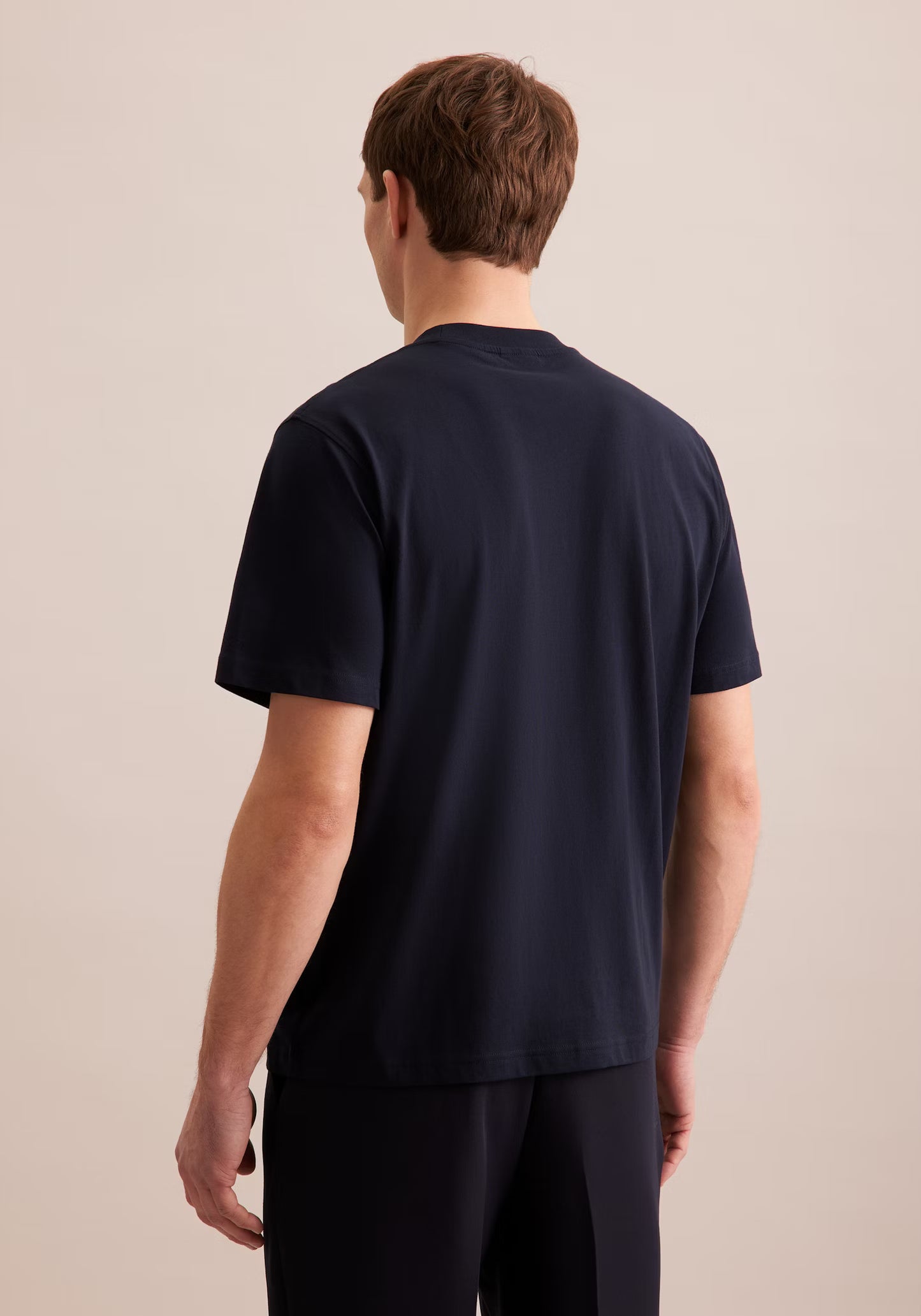 Seidensticker S/S Crew Neck Cotton T-Shirt Navy