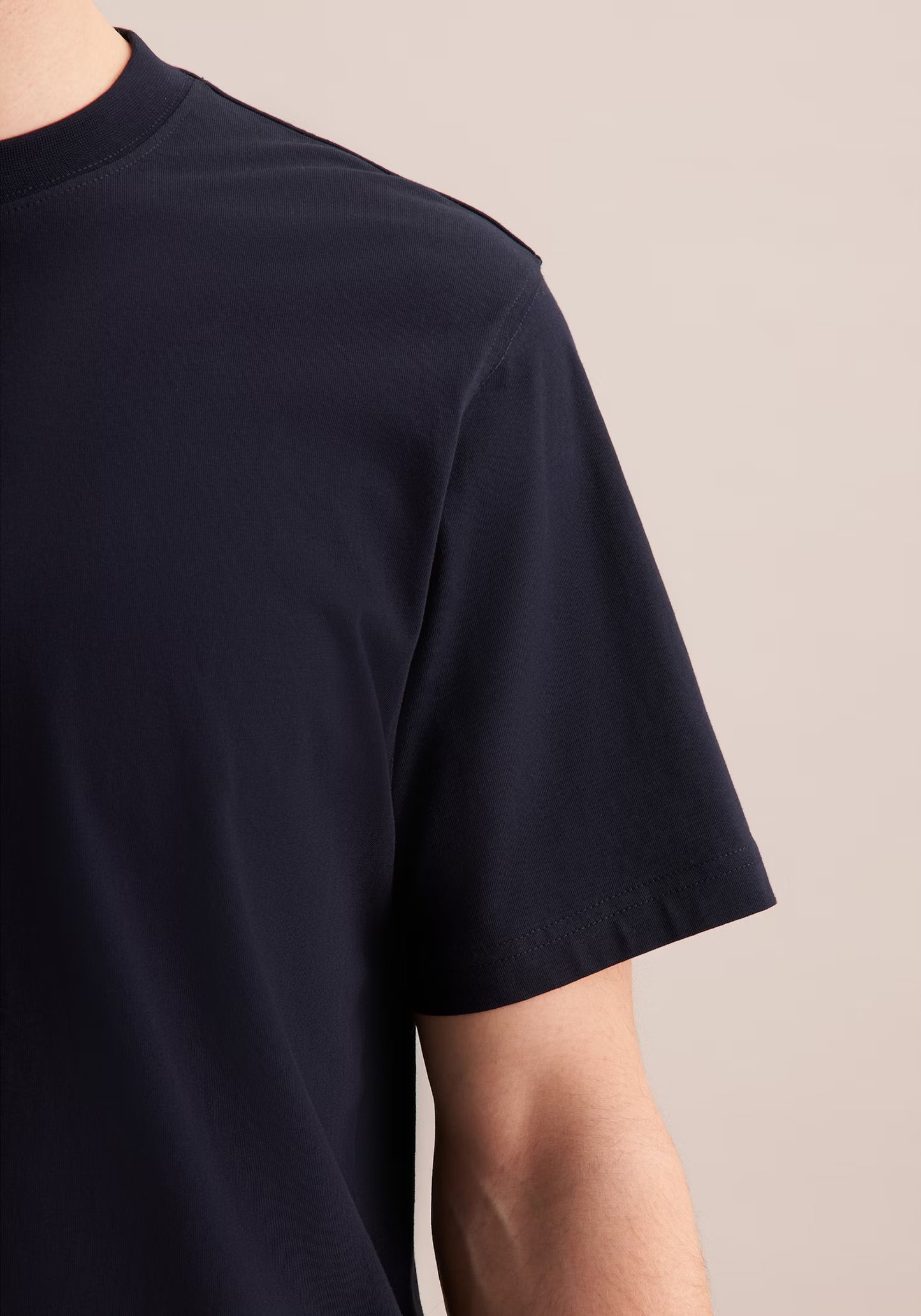 Seidensticker S/S Crew Neck Cotton T-Shirt Navy